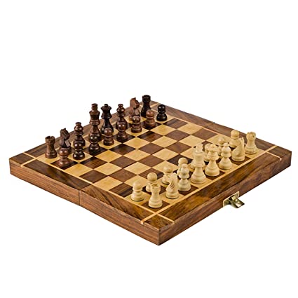  Wooden Foldable Chess Set Board 